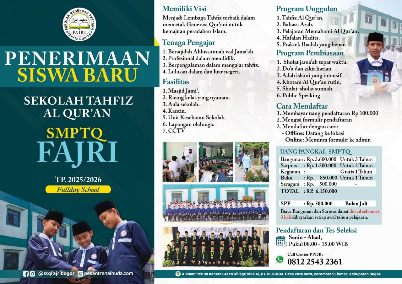 PPDB SMPTQ Hasmi Putra TP 25/26