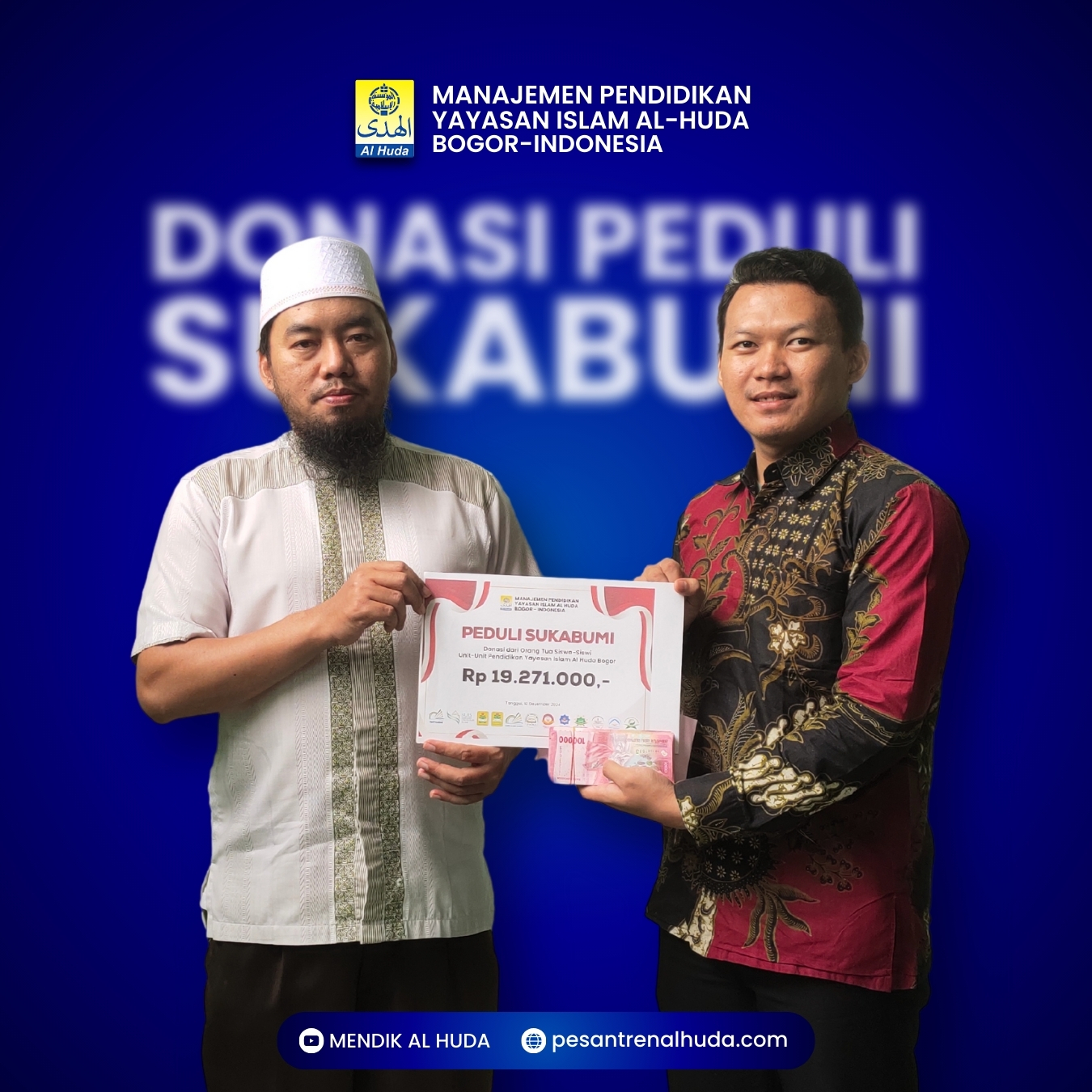 Yayasan Islam Al Huda Bogor Peduli Bencana Banjir Sukabumi