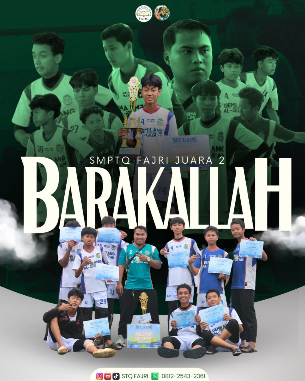 SMPTQ Hasmi Putra Raih Juara 2 Futsal di Nuclears NFBS Bogor Se-Jabodetabek